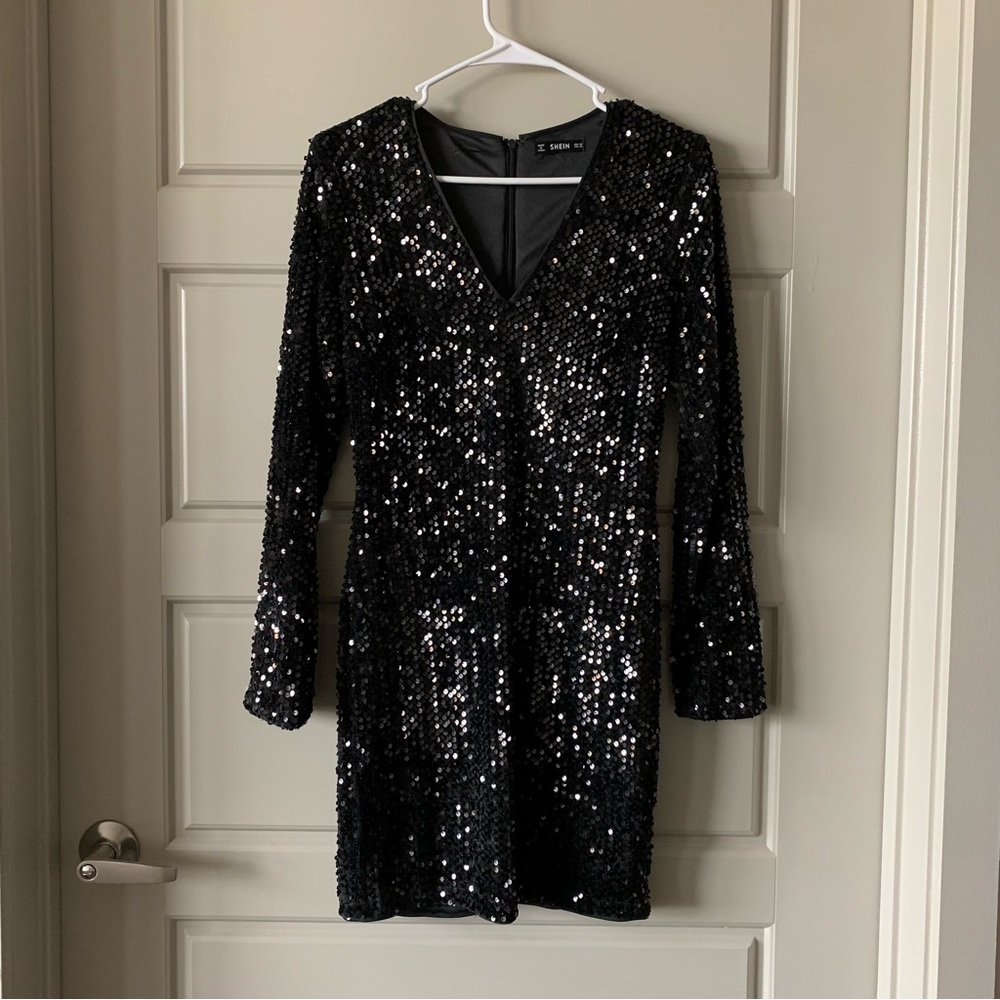 SHEIN black sequins dress